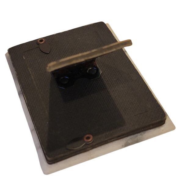 Vintage Marble Photo Frame Oval 4x3 Stone 1980s Mid Century Decor - Picture 9 of 10